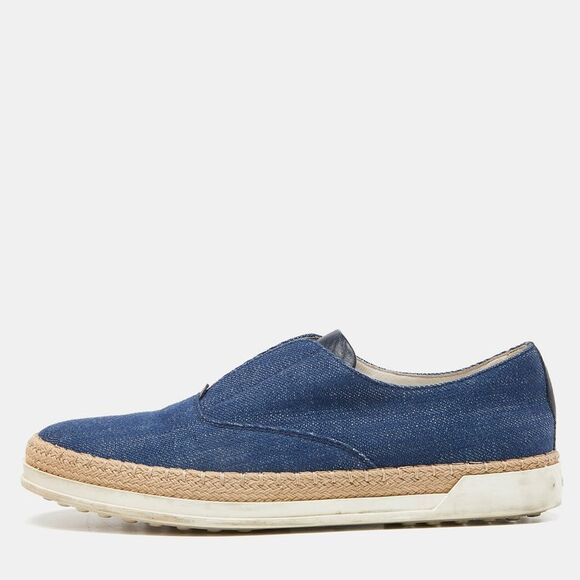 Tod´s Blue Denim Francesina Slip On Espadrille Sneakers Size 36.5,New Products : American Fashion Style Bags On Sale